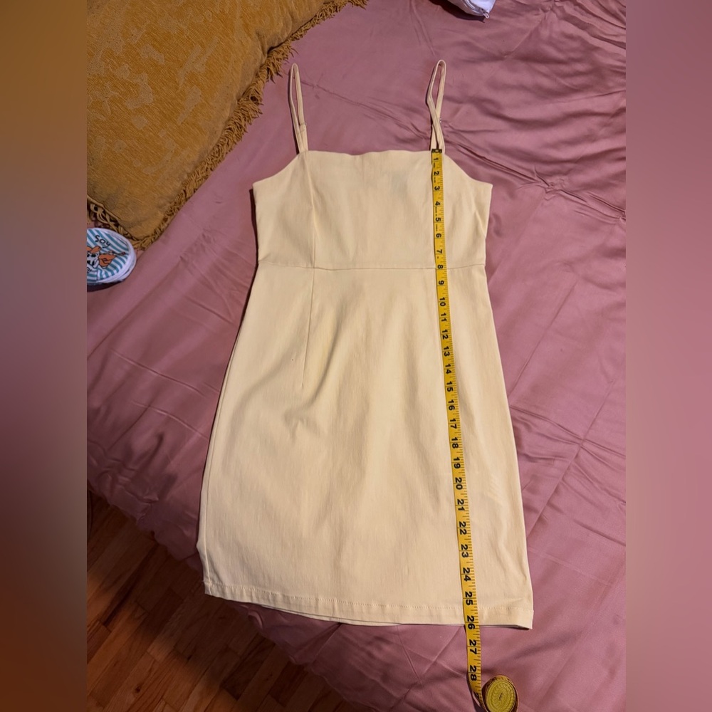 Forever 21 butter yellow Spaghetti-Strap Mini Dress